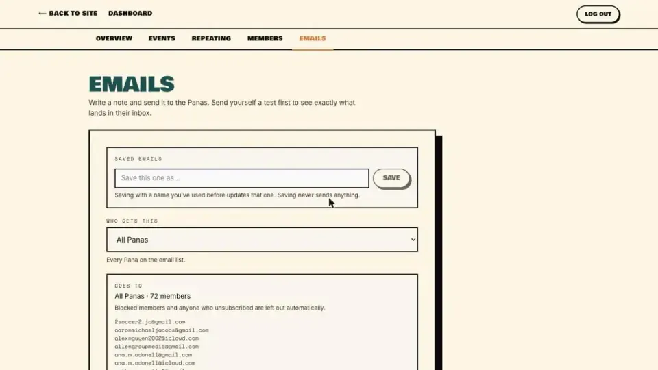 Segmented email with the recipients resolved live
